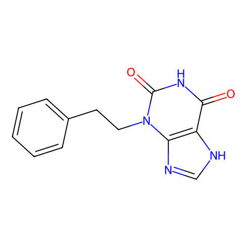 3-phenethyl-1H-purine-2,6(3H,7H)-dione structure