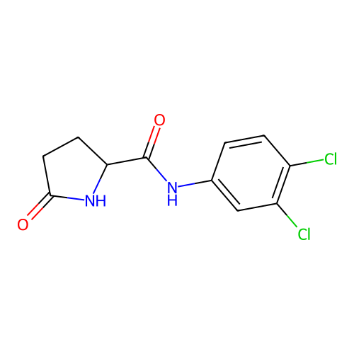N-(3,4-dichlorophenyl)-5-oxoprolinamide structure