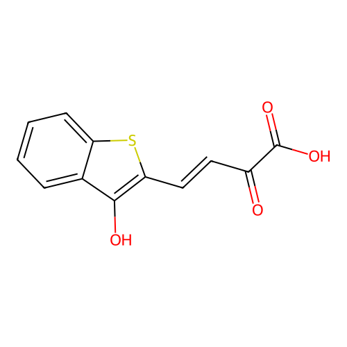 trans-4-(3-Hydroxy-1-benzothiophen-2-yl)-2-oxobut-3-enoic acid structure