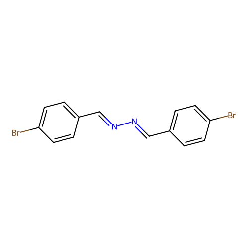 (1E,2E)-1,2-bis(4-bromobenzylidene)hydrazine structure