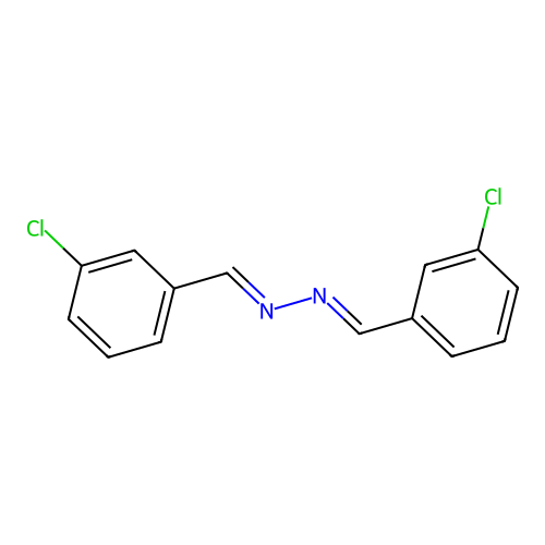 Benzaldehyde, 3-chloro-, [(3-chlorophenyl)methylene]hydrazone structure
