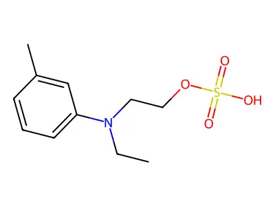 Ethanol, 2-(ethyl(3-methylphenyl)amino)-, 1-(hydrogen sulfate) structure