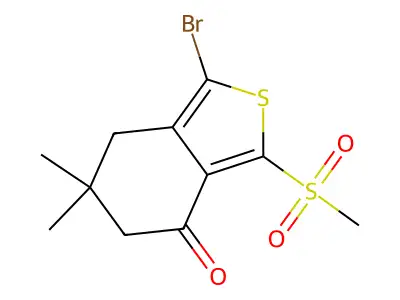 1-Bromo-6,6-dimethyl-3-(methylsulfonyl)-4,5,6,7-tetrahydrobenzo[c]thiophen-4-one structure