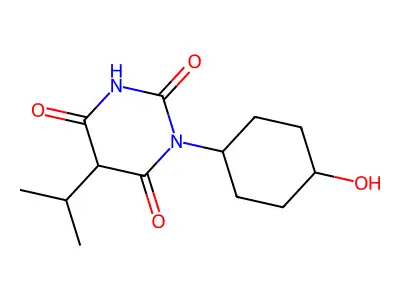 Barbituric acid, 1-(4-hydroxycyclohexyl)-5-isopropyl- structure