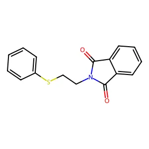 2-[2-(phenylthio)ethyl]-1H-isoindole-1,3(2H)-dione structure