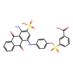 3-[4-[(4-amino-9,10-dioxo-3-sulfo-anthracen-1-yl)amino]phenoxy]sulfonylbenzoic Acid structure
