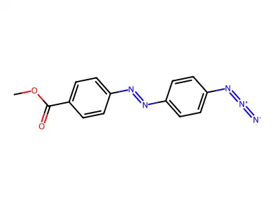 Benzoic acid, 4-[2-(4-azidophenyl)diazenyl]-, methyl ester structure