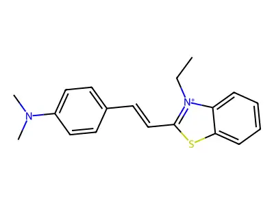 2-(4-(Dimethylamino)styryl)-3-ethylbenzo[d]thiazol-3-ium structure