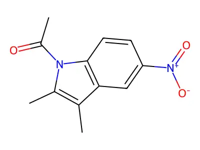 1-(2,3-Dimethyl-5-nitro-indol-1-YL)-ethanone structure