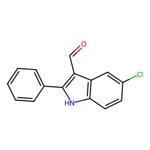 5-chloro-2-phenyl-1H-indole-3-carbaldehyde structure