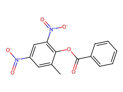 (2-Methyl-4,6-dinitrophenyl) benzoate structure