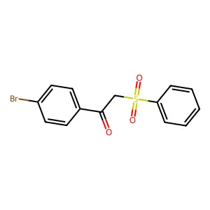 1-(4-Bromophenyl)-2-(phenylsulfonyl)ethanone structure