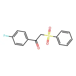 1-(4-Fluorophenyl)-2-(phenylsulfonyl)ethanone structure