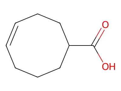 Cyclooct-4-ene-1-carboxylic acid structure