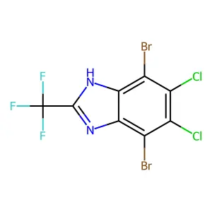 Benzimidazole, 4,7-dibromo-5,6-dichloro-2-(trifluoromethyl)- structure