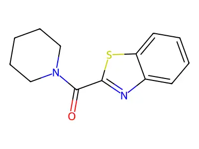 Piperidine,1-(2-benzo[d]thiazolylcarbonyl)- structure