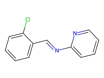 N-[(2-chlorophenyl)methylene]-2-pyridinamine structure