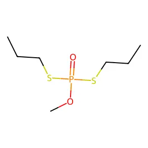 Phosphorodithioic acid, O-methyl S,S-dipropyl ester structure