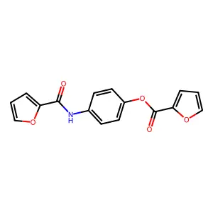 4-(2-Furoylamino)phenyl 2-furoate structure