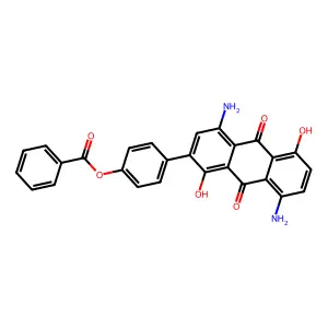 9,10-Anthracenedione, 4,8-diamino-2-[4-(benzoyloxy)phenyl]-1,5-dihydroxy- structure