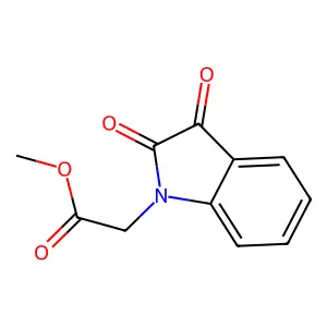 methyl (2,3-dioxo-2,3-dihydro-1H-indol-1-yl)acetate structure