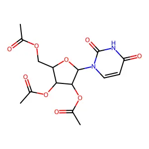 2',3',5'-tri-O-acetyluridine structure