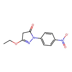 3H-Pyrazol-3-one, 5-ethoxy-2,4-dihydro-2-(4-nitrophenyl)- structure