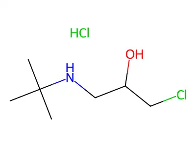 1-(Tert-butylamino)-3-chloropropan-2-ol structure