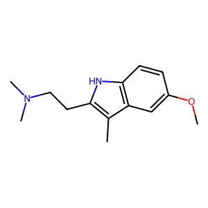 Indole, 2-(2-dimethylaminoethyl)-5-methoxy-3-methyl- structure