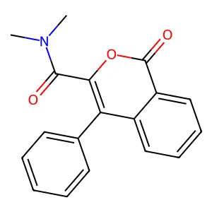 1H-2-Benzopyran-3-carboxamide, N,N-dimethyl-1-oxo-4-phenyl- structure