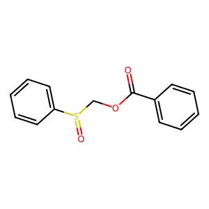 Benzenesulfinylmethyl benzoate structure