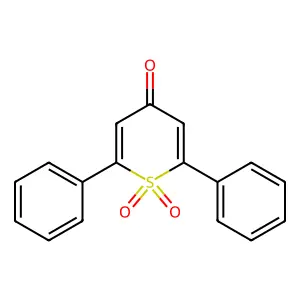 2,6-二苯基-4H-噻喃-4-酮1,1-二氧化物 structure