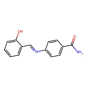 4-[(2-羟基亚苄基)氨基]苯甲酰胺 structure