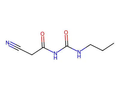 2-cyano-N-((propylamino)carbonyl)acetamide structure