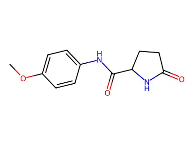 N-(4-methoxyphenyl)-5-oxopyrrolidine-2-carboxamide structure