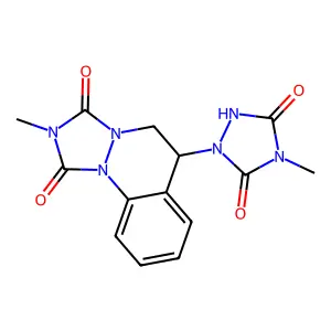 2-methyl-6-(4-methyl-3,5-dioxo-1,2,4-triazolidin-1-yl)-5,6-dihydro-[1,2,4]triazolo[1,2-a]cinnoline-1,3-dione structure