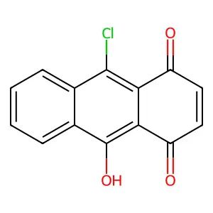 9-Chloro-10-hydroxyanthracene-1,4-dione structure
