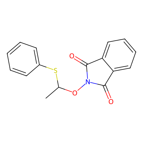 2-(1-Phenylsulfanylethoxy)isoindole-1,3-dione structure