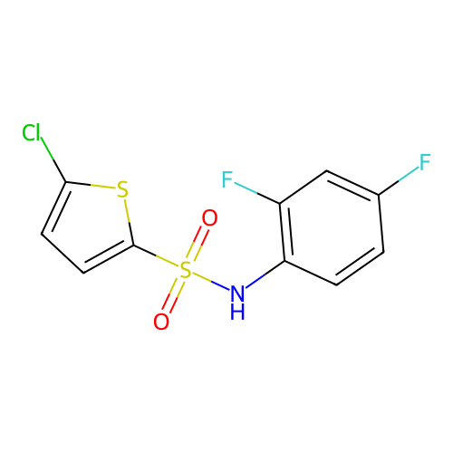 5-chloro-N-(2,4-difluorophenyl)thiophene-2-sulfonamide structure