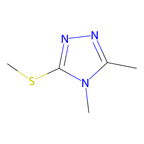 3,4-Dimethyl-5-methylsulfanyl-1,2,4-triazole structure