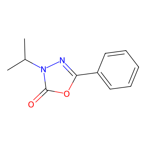 2-Phenyl-4-isopropyl-oxadiazol-1,3,4-one-5 structure