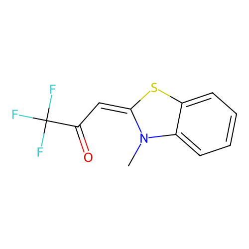 (3E)-1,1,1-trifluoro-3-(3-methyl-1,3-benzothiazol-2(3H)-ylidene)propan-2-one structure