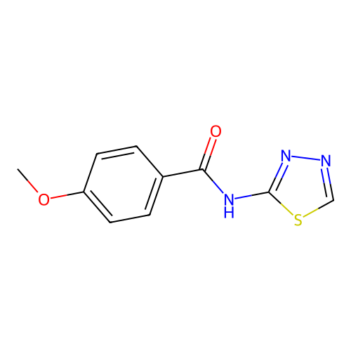 4-methoxy-N-(1,3,4-thiadiazol-2-yl)benzamide structure