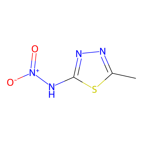 5-methyl-N-nitro-1,3,4-thiadiazol-2-amine structure
