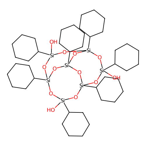 1,3,5,7,9,11,14-Heptacyclohexyltricyclo[7.3.3.15,11]heptasiloxane-3,7,14-triol structure