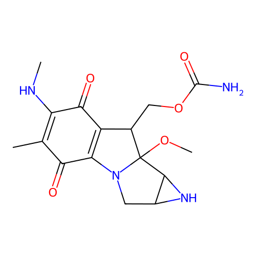 Mitomycin C methylamine structure