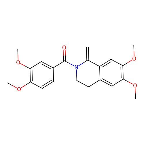 (6,7-dimethoxy-1-methylene-3,4-dihydroisoquinolin-2(1H)-yl)(3,4-dimethoxyphenyl)methanone structure