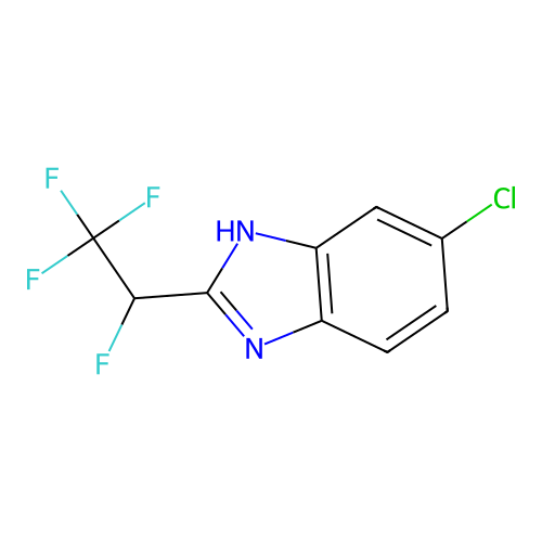 6-chloro-2-(1,2,2,2-tetrafluoroethyl)-1H-benzimidazole structure
