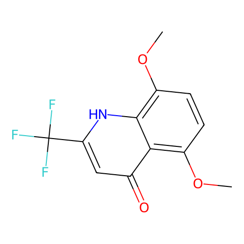 2-Trifluoromethyl-4-hydroxy-5,8-dimethoxy quinoline structure