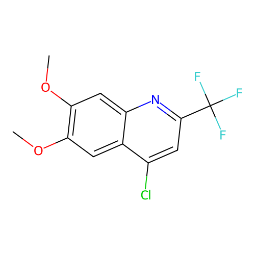 4-Chloro-6,7-dimethoxy-2-trifluoromethylquinoline structure